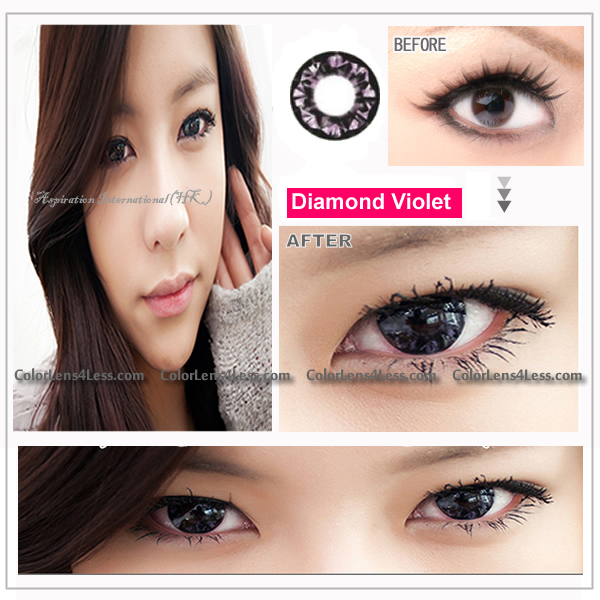 EOS Diamond Violet Colored Contacts (PAIR)